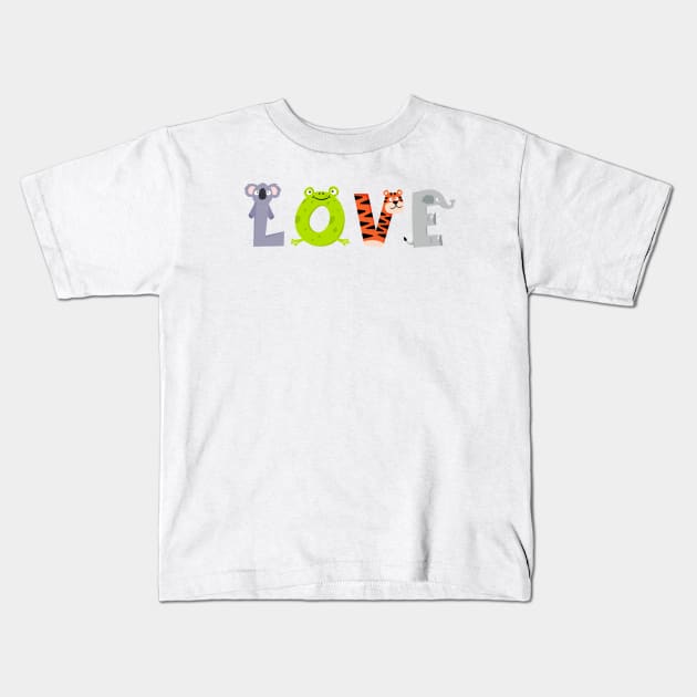 Animals Love Kids T-Shirt by fadikiymik